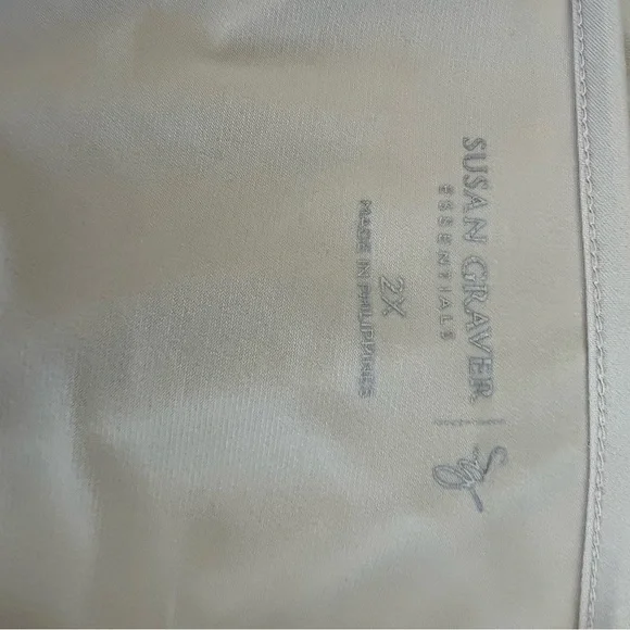 Susan Graver Essentials Elegant Cream Women's Top 2X - Picture 6 of 6